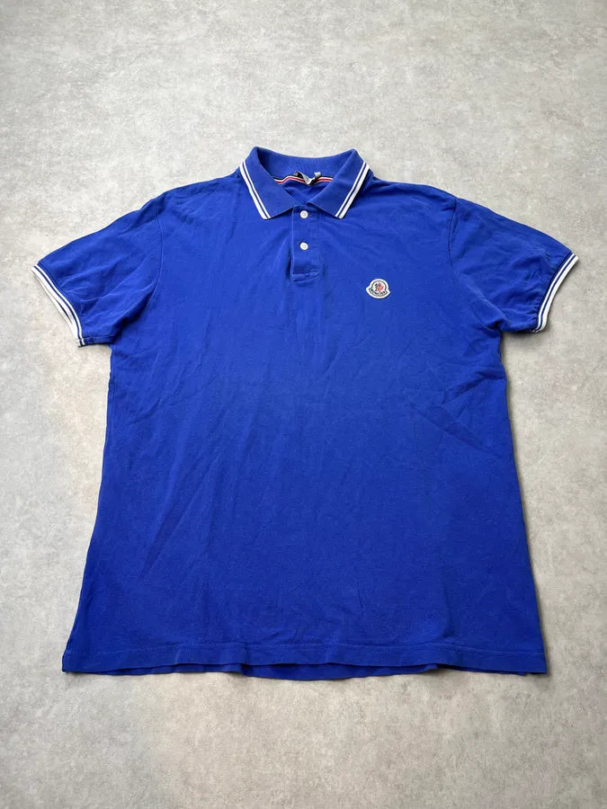 1990s Moncler Classic Blue Polo Shirt izBjJvH 0