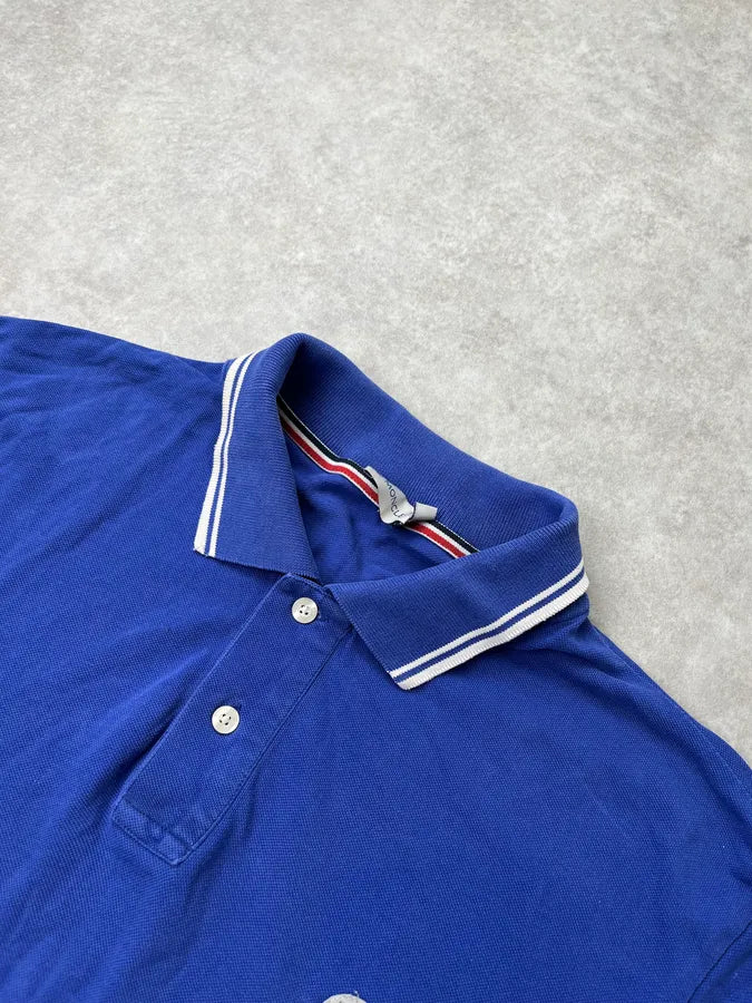 1990s Moncler Classic Blue Polo Shirt izBjJvH 3