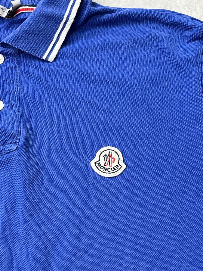 1990s Moncler Classic Blue Polo Shirt izBjJvH 4