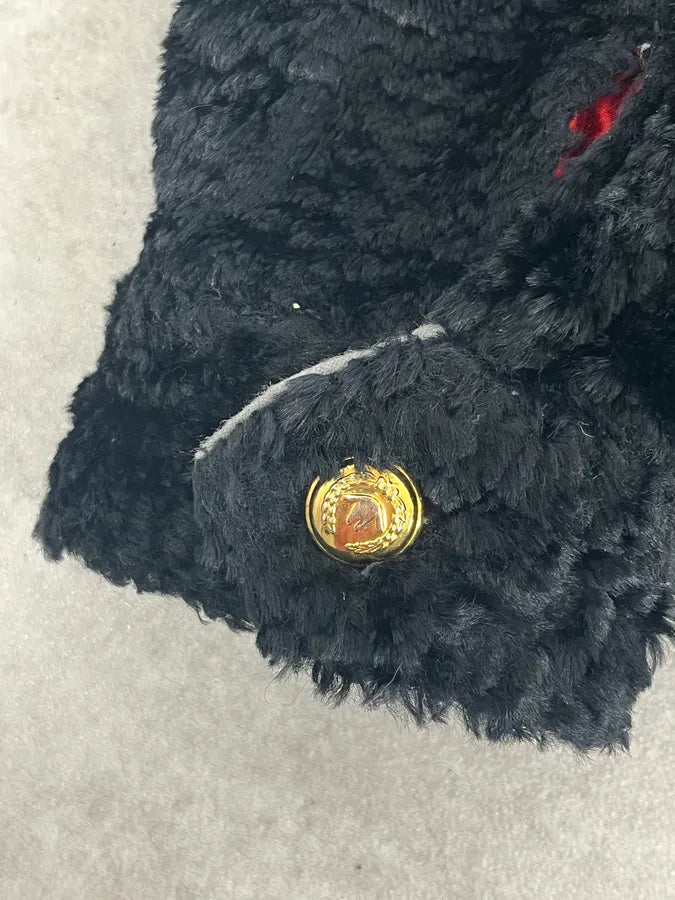 1990s Moschino Black Faux Fur Trucker Jacket ozkxWzz 9