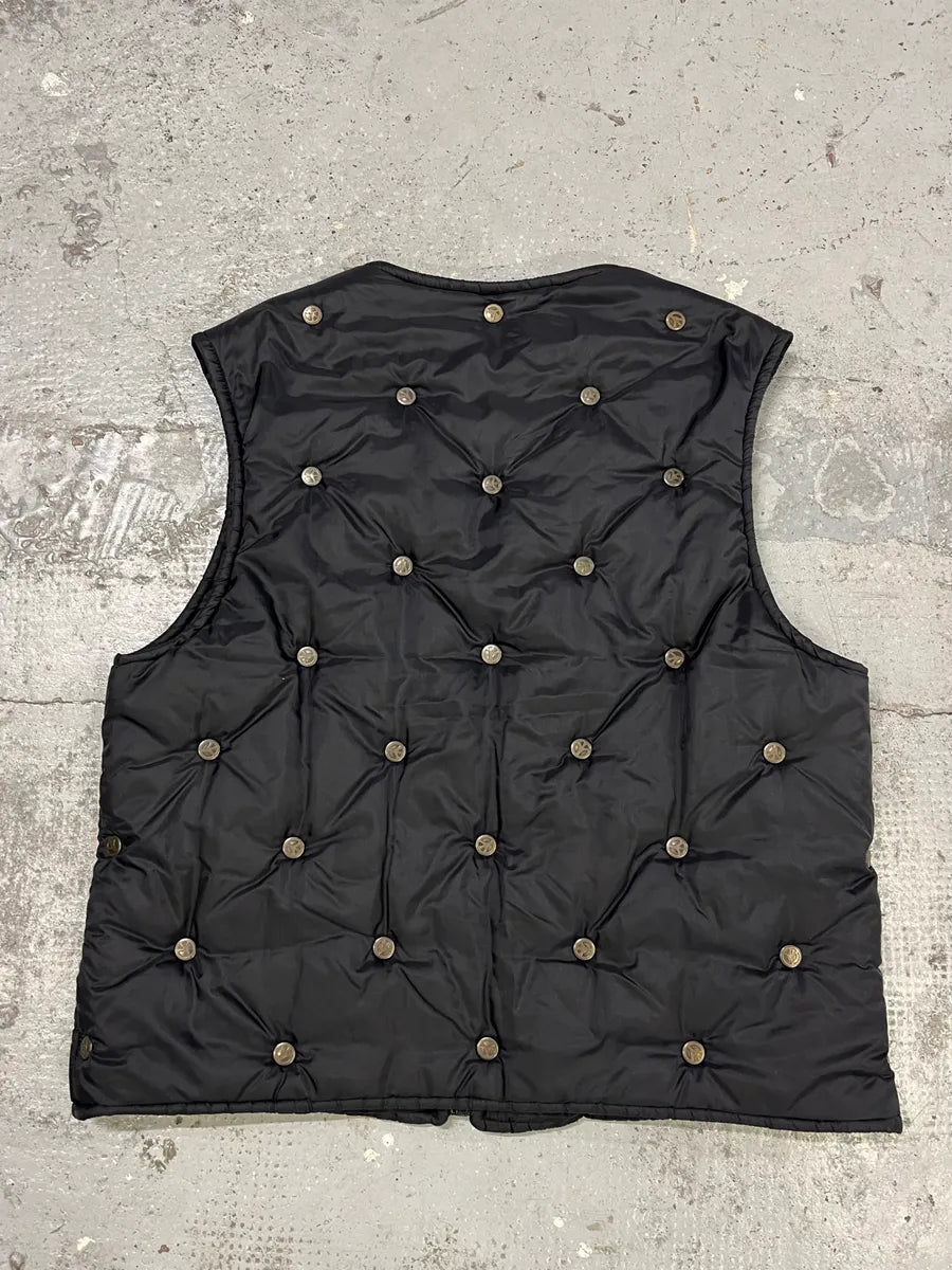 1990s Moschino Black Studded Puffer Vest tXLQLUi 5