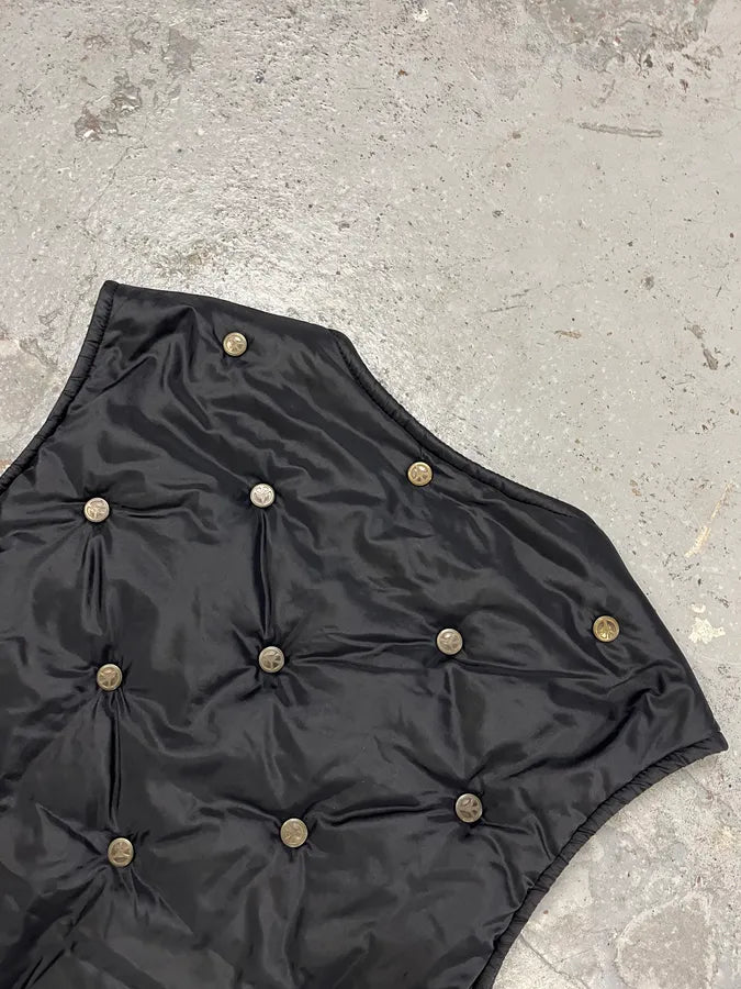 1990s Moschino Black Studded Puffer Vest tXLQLUi 6