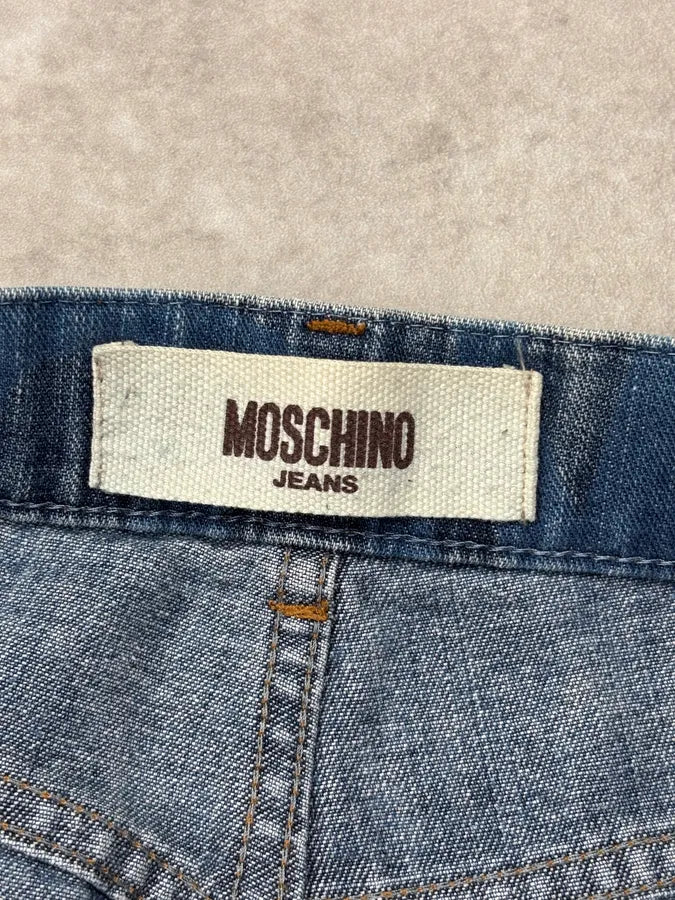 1990s Moschino Blue Denim Peace Cozy Jeans nJZuJDe 10