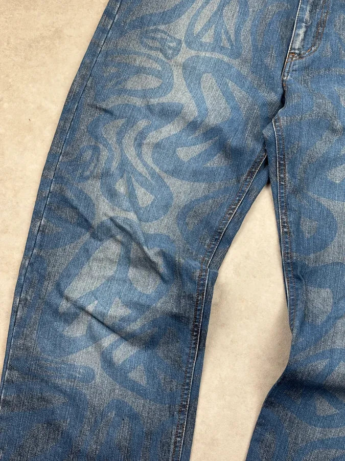 1990s Moschino Blue Denim Peace Cozy Jeans nJZuJDe 8