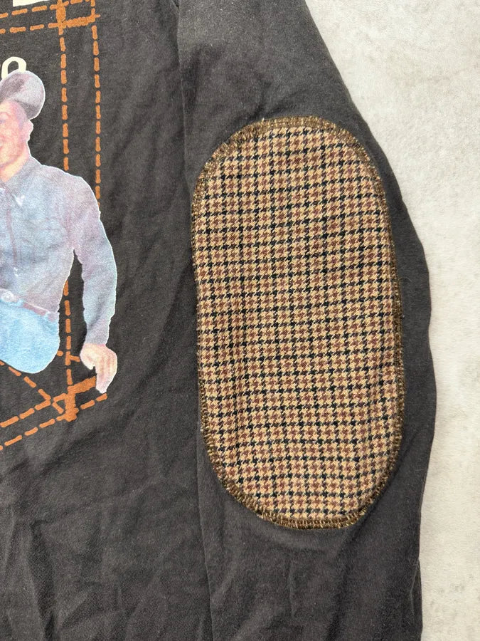 1990s Moschino Brown Cowboy Houndstooth Patches Longsleeve NlIrtAe 7