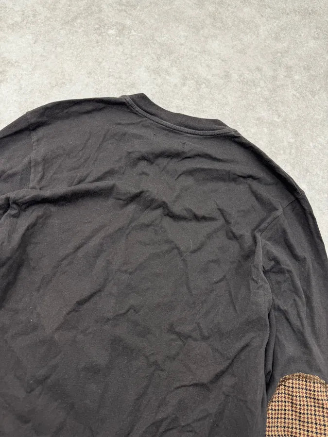 1990s Moschino Brown Cowboy Houndstooth Patches Longsleeve NlIrtAe 5