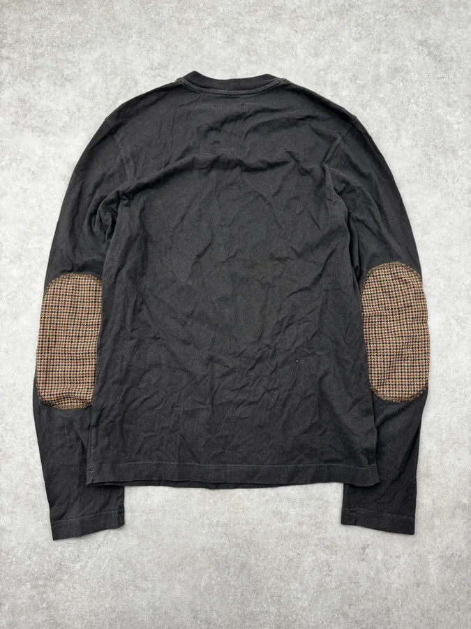 1990s Moschino Brown Cowboy Houndstooth Patches Longsleeve NlIrtAe 1