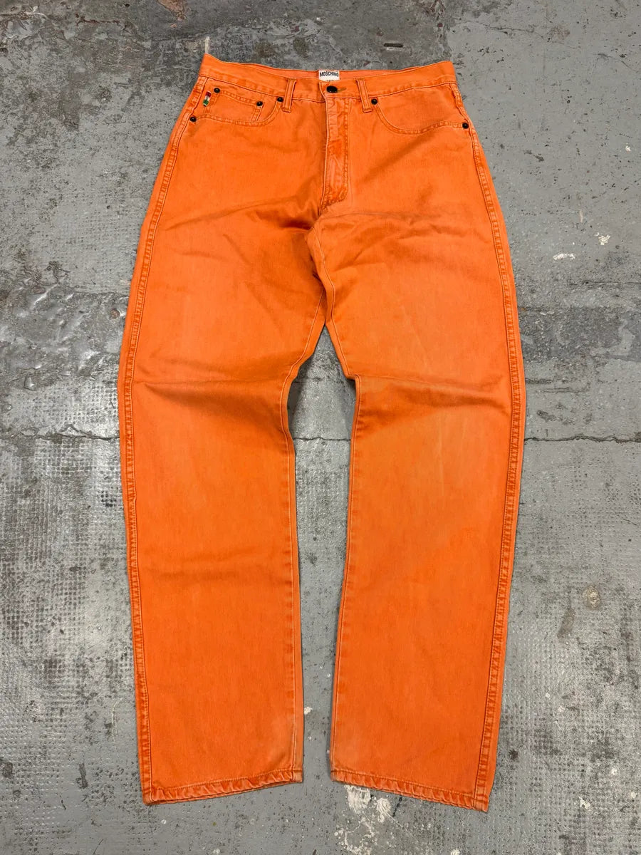 1990s Moschino Cozy Straight Orange Pants IgrtGIH 0