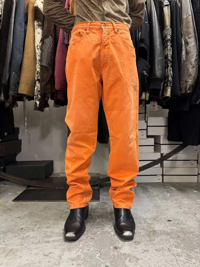 1990s Moschino Cozy Straight Orange Pants IgrtGIH 1