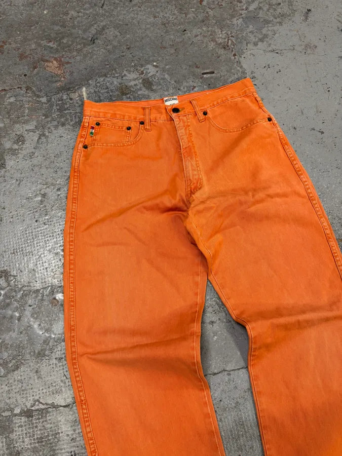 1990s Moschino Cozy Straight Orange Pants IgrtGIH 4