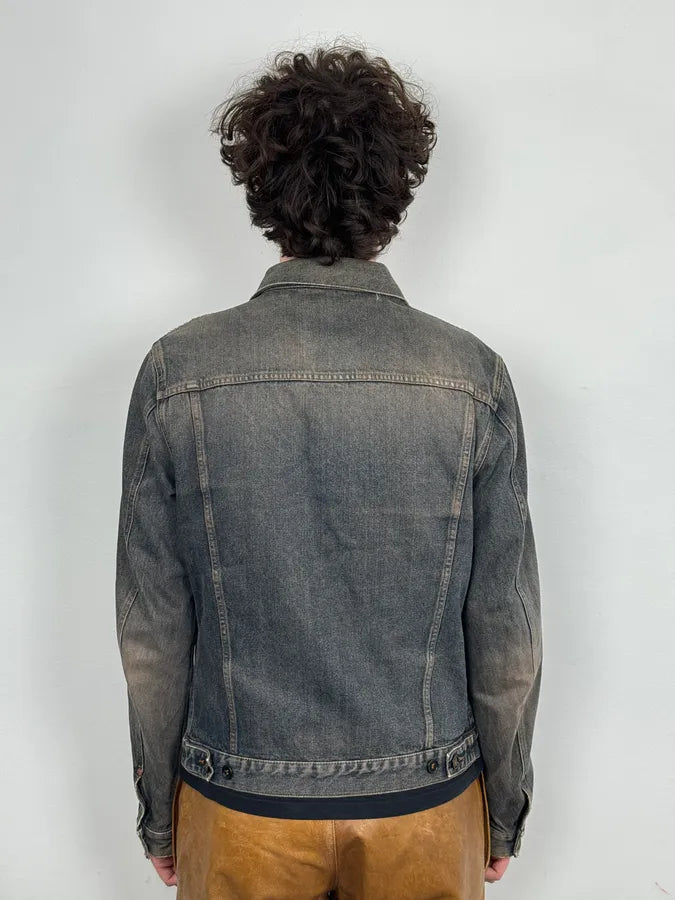 1990s Moschino Faded Blue Grey Denim Jacket DgfSmlS 2