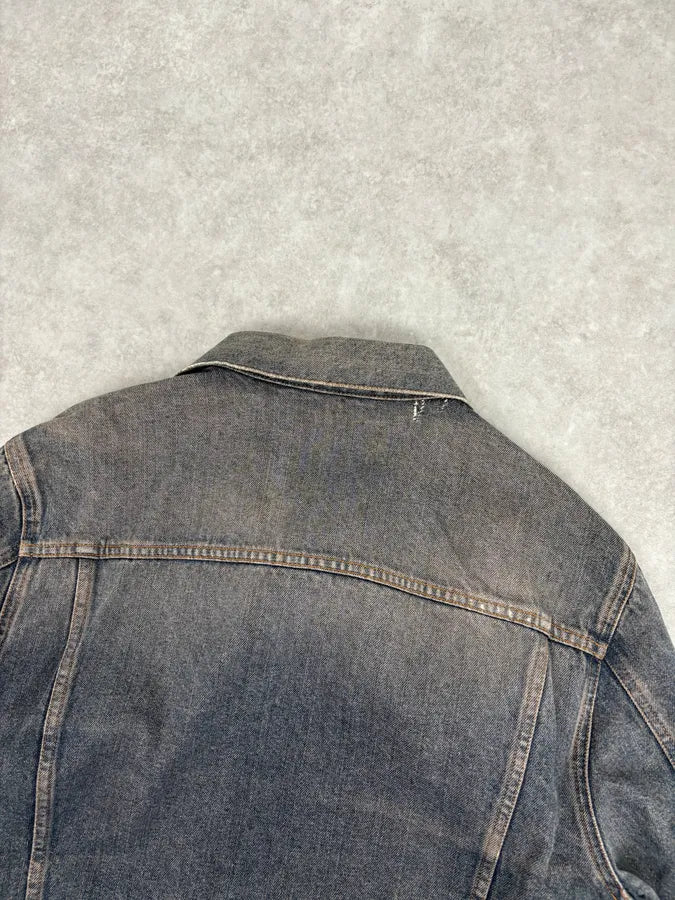 1990s Moschino Faded Blue Grey Denim Jacket DgfSmlS 5