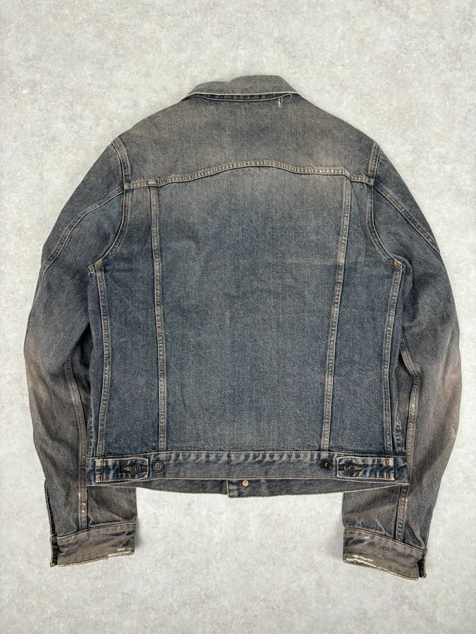 1990s Moschino Faded Blue Grey Denim Jacket DgfSmlS 4