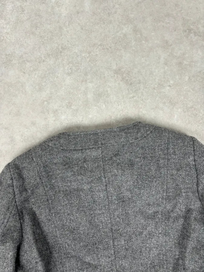 2000s Moschino Grey Officer Buttoned Multi-Pockets Jacket  gLFzLRs 5