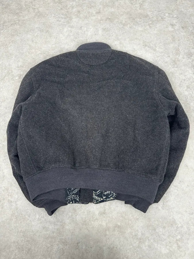 1990s Moschino Grey Wool Bomber Jacket BvsnKLd 3