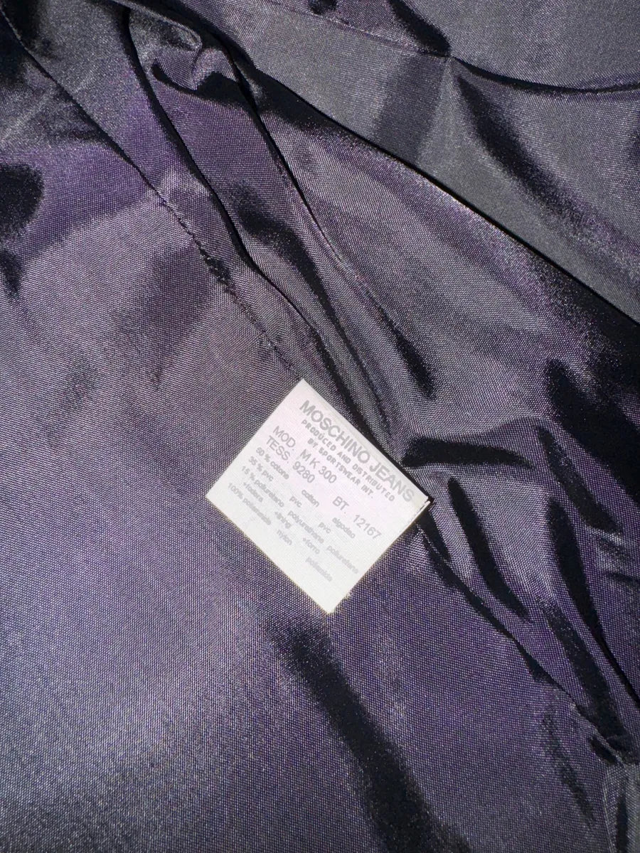 1990s Moschino Imperialist Black Matrix Premium Jacket WKMXDnf 9