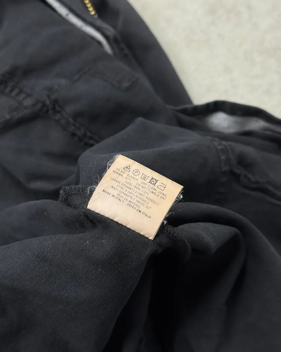 1990s Moschino Navy Lace-Trimmed Denim Jacket RMETqFL 11
