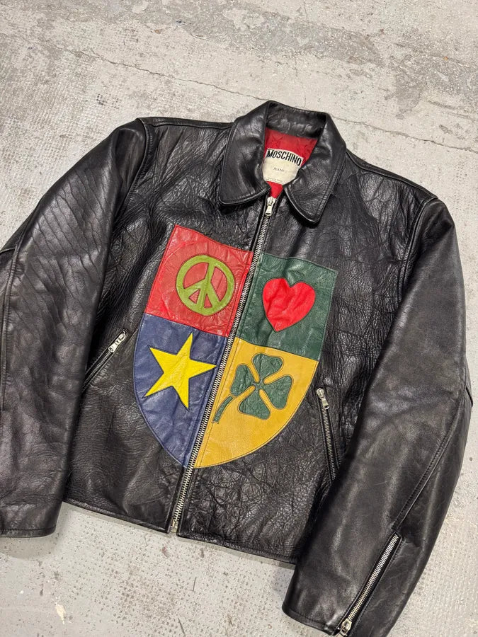 1990s Moschino Premium Black Leather Jacket SMFugJB 2