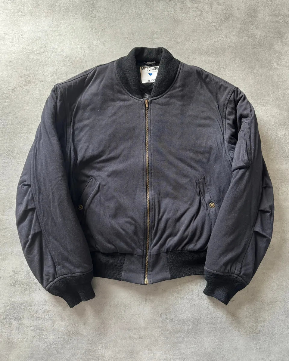 1990s Moschino Ultimate Relaxed Aero Bomber Jacket UmAmRiW 0