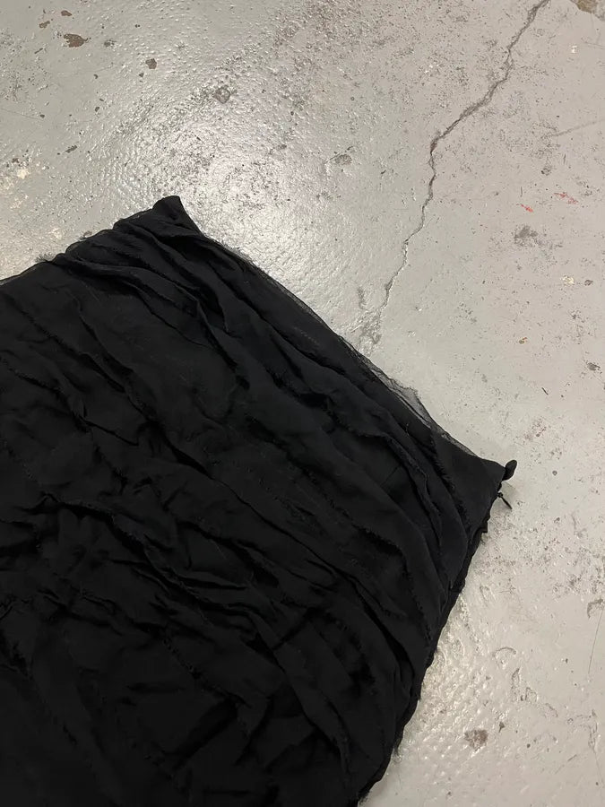 1990s Plein Sud Black Silk Skirt EiICfOc 4
