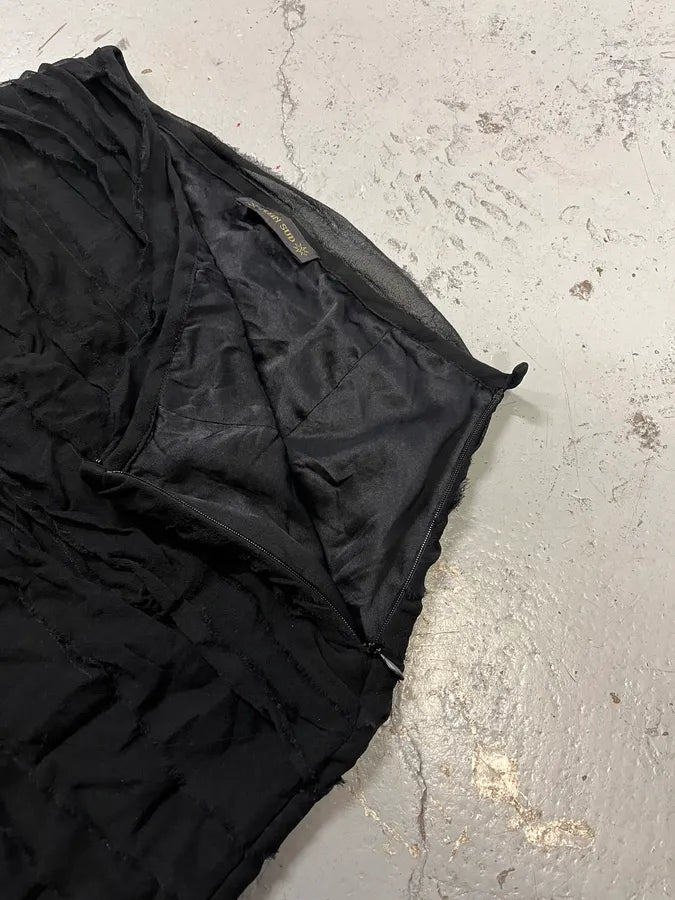 1990s Plein Sud Black Silk Skirt EiICfOc 7