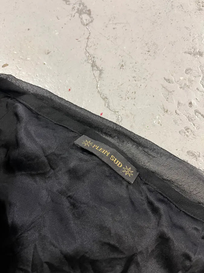 1990s Plein Sud Black Silk Skirt EiICfOc 8