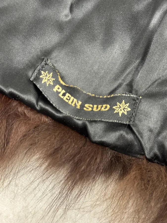 1990s Plein Sud Brown Fur Collar Scarf NdlsIRZ 6