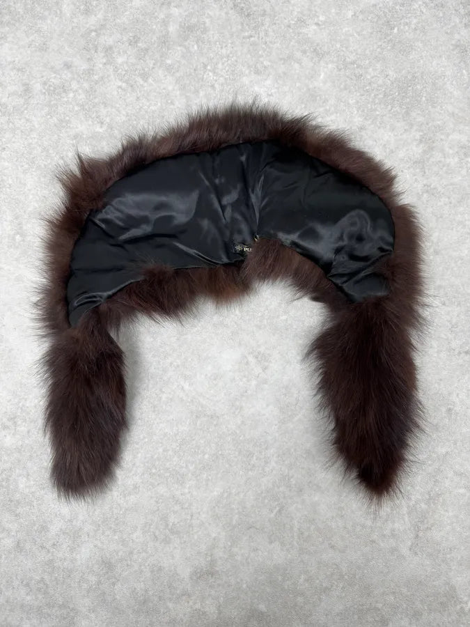 1990s Plein Sud Brown Fur Collar Scarf NdlsIRZ 2