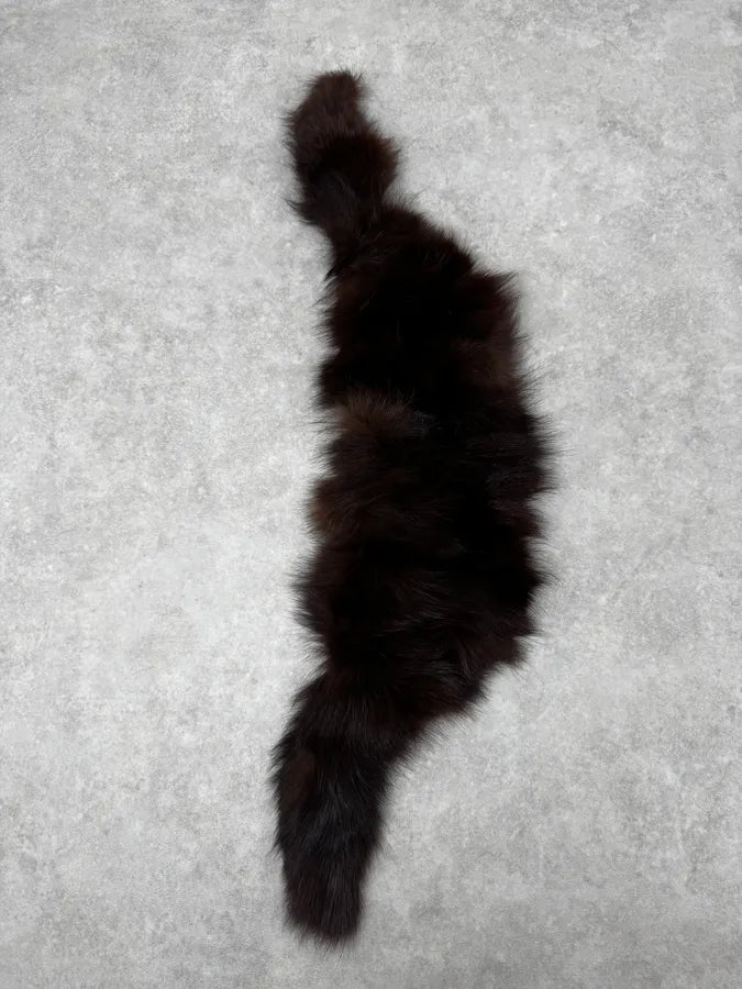 1990s Plein Sud Brown Fur Collar Scarf NdlsIRZ 3