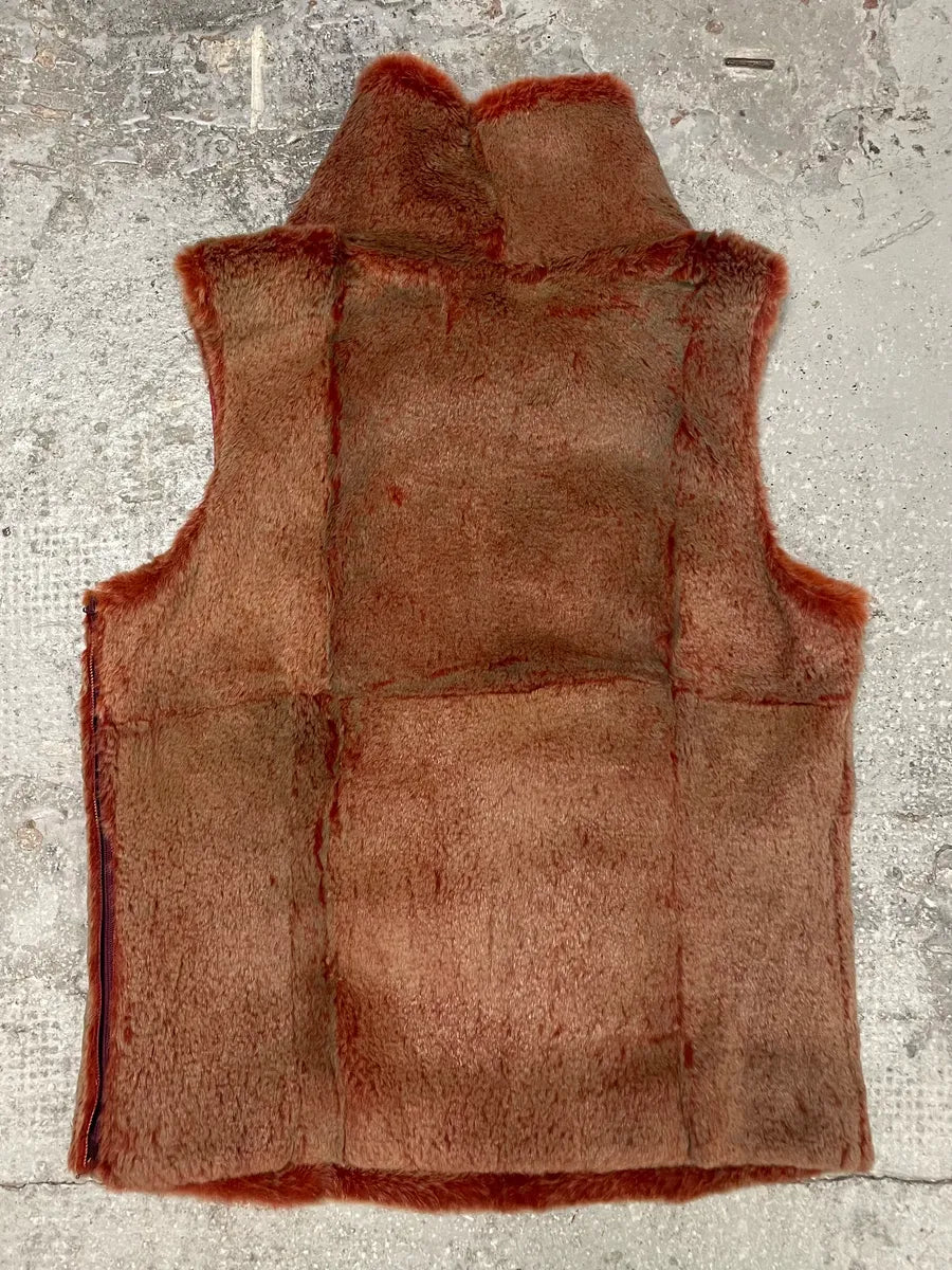 1990s Plein Sud Iridescent Fur Effect Sleeveless Turtleneck XySmbNl 3