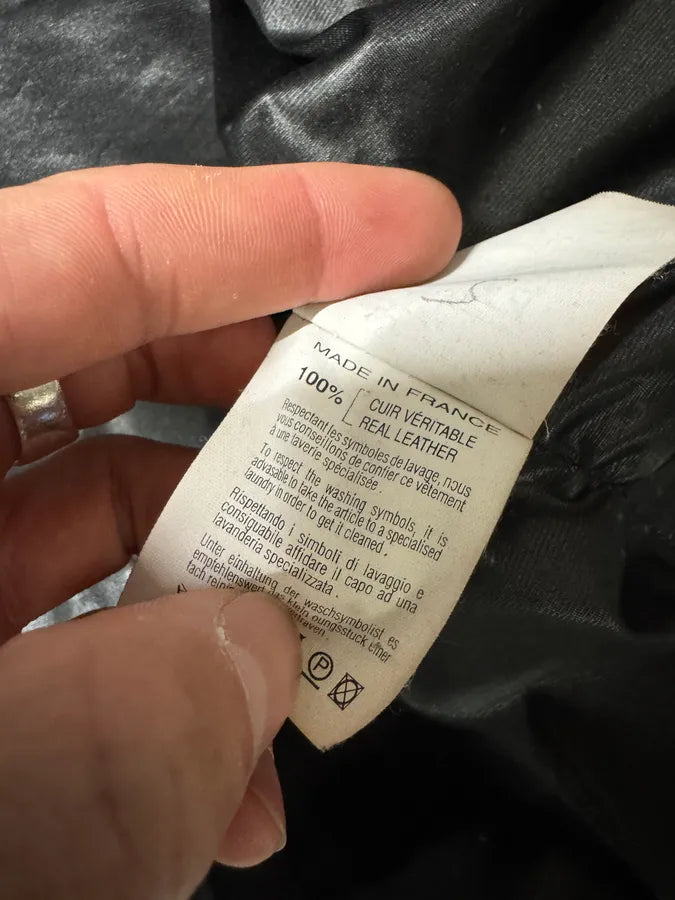 1990s Plein Sud Irregular Patchwork Black Leather Jacket jbDdHRc 10