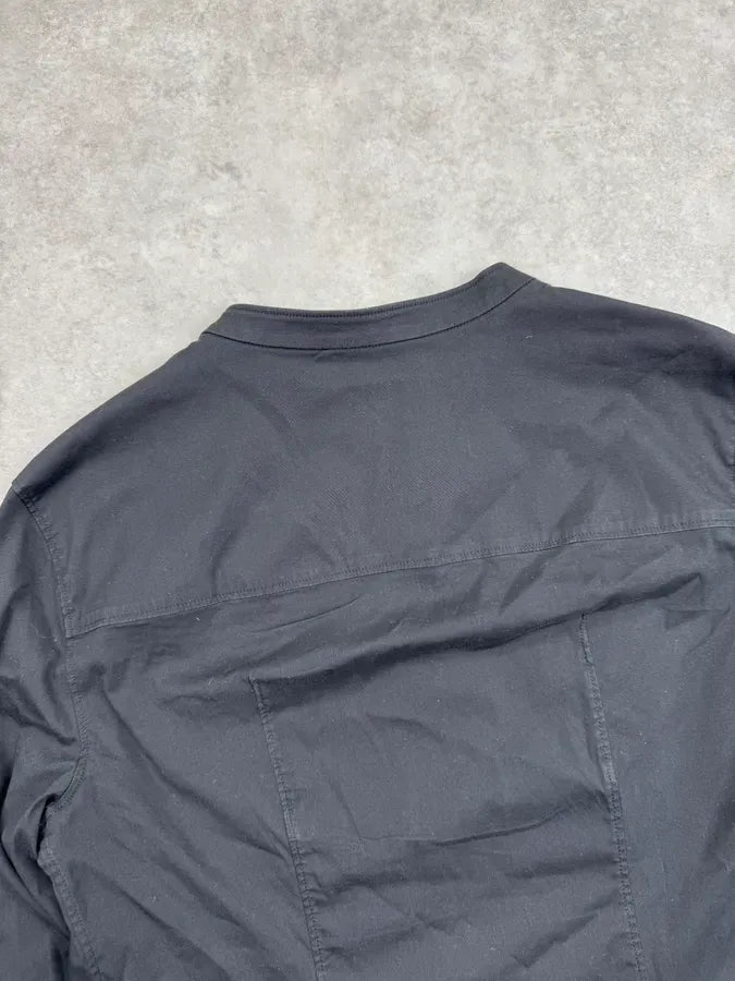 1990s Prada Black Slim Button-Up Shirt tKHWWzI 6