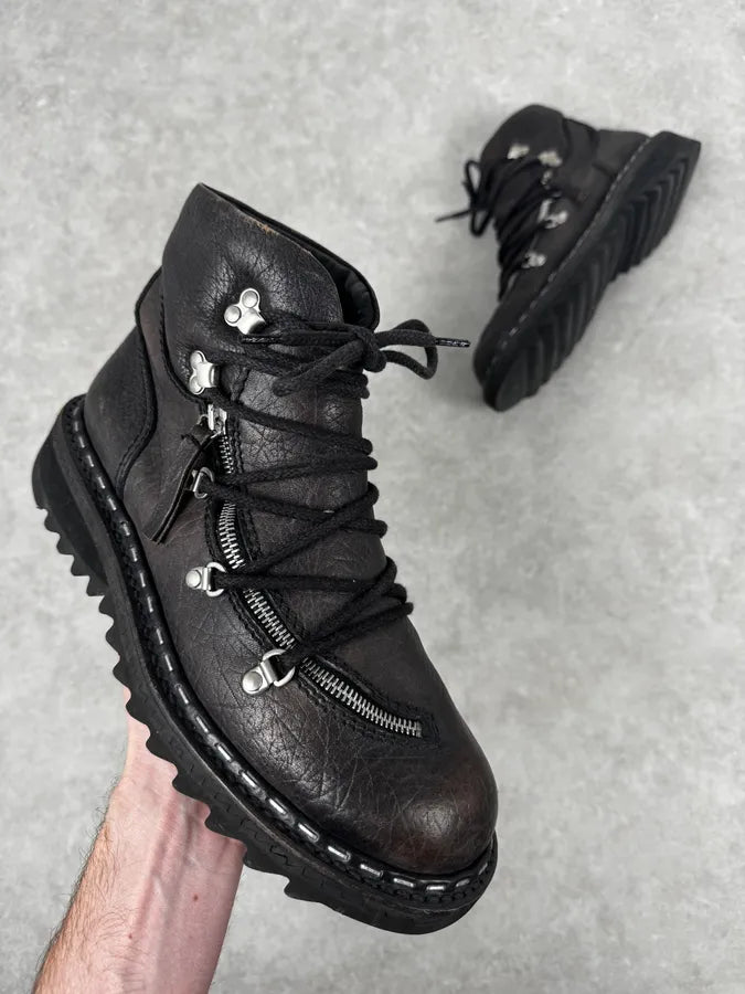 2000s Premiata Avant-Garde Tornado Zip Leather Hiking Boots aSRpqte 0