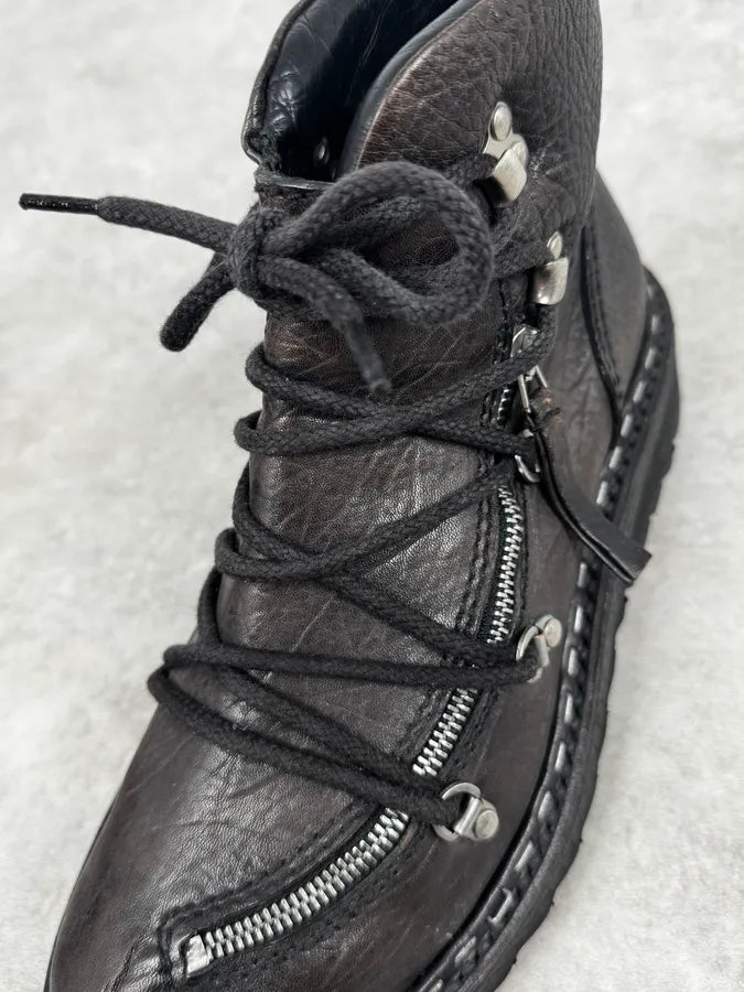 2000s Premiata Avant-Garde Tornado Zip Leather Hiking Boots aSRpqte 4
