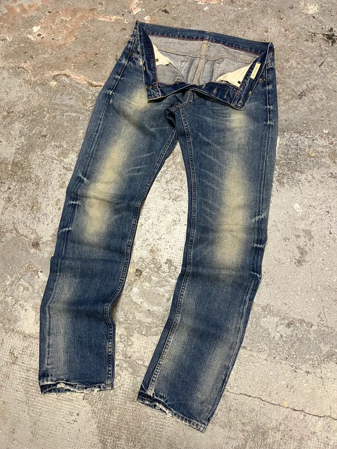 1990s Ralph Lauren American Faded Blue Denim Slim Jeans (M) iqDRJdV 5