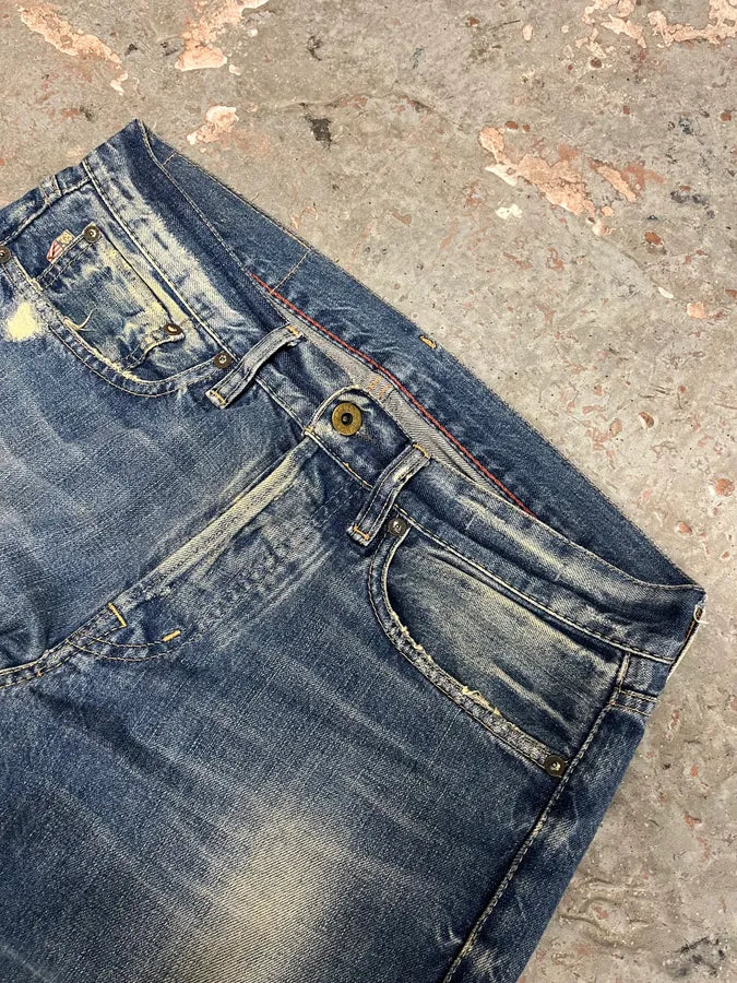 1990s Ralph Lauren American Faded Blue Denim Slim Jeans (M) iqDRJdV 7