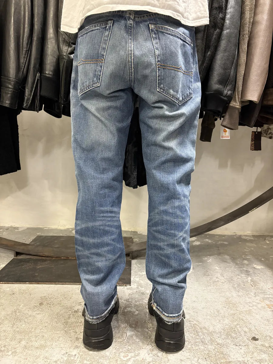 1990s Ralph Lauren American Straight Faded Blue Denim Jeans (S/M) kNQrAwP 2
