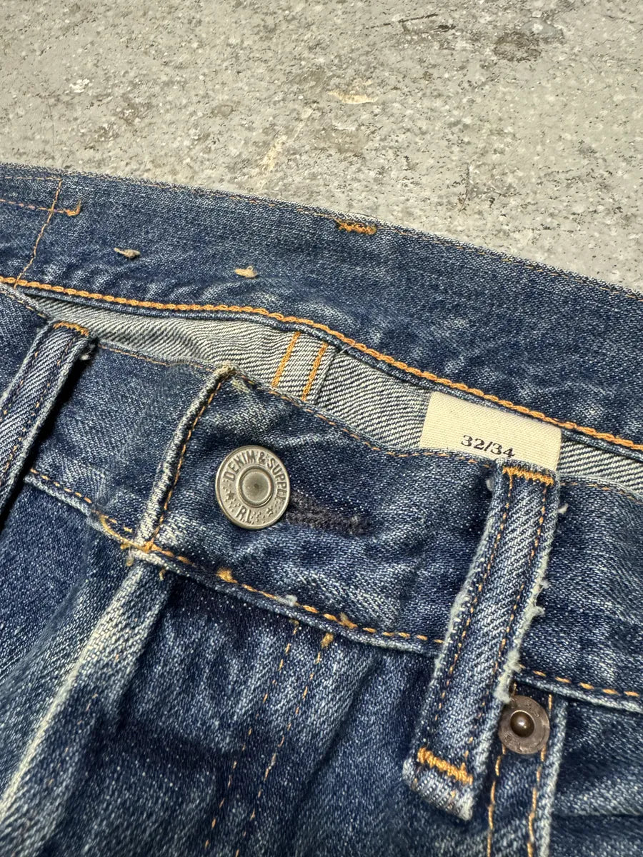 1990s Ralph Lauren American Straight Faded Blue Denim Jeans (S/M) kNQrAwP 9