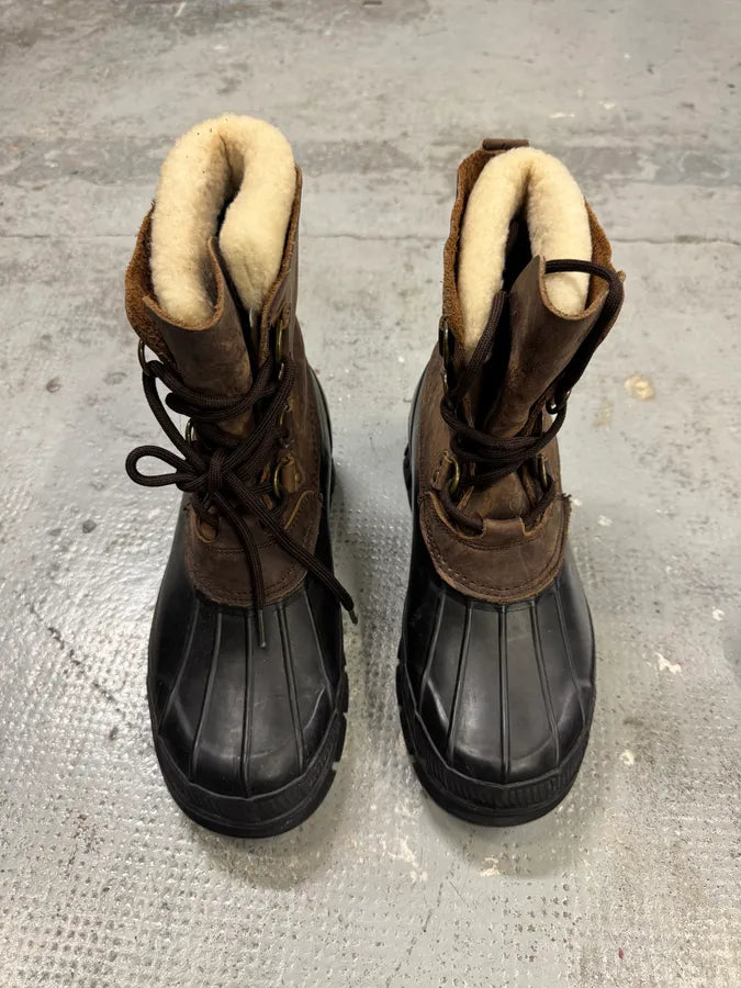 1990s Ralph Lauren Black & Brown Leather Ankle Boots dyBNamR 3