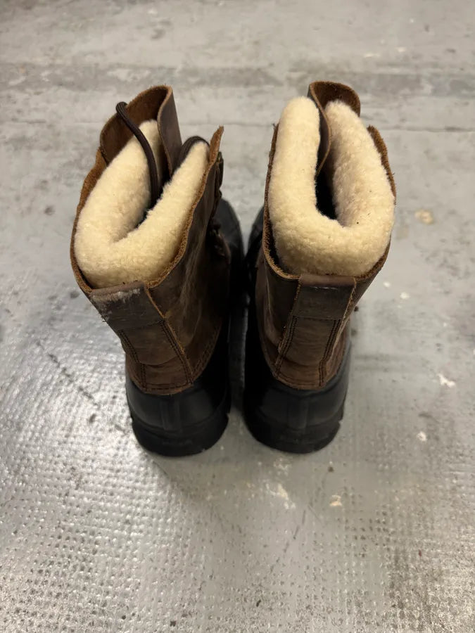 1990s Ralph Lauren Black & Brown Leather Ankle Boots dyBNamR 4