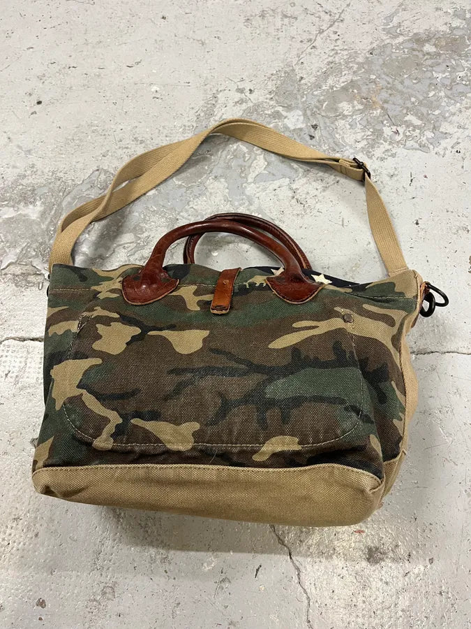 1990s Ralph Lauren Camo USA Flag Faded Shoulder Bag EECQgdO 1