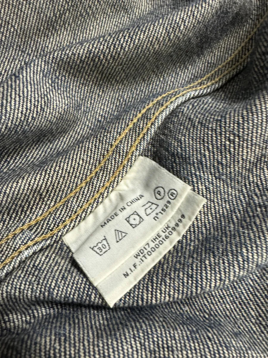 1990s Ralph Lauren Faded Blue Denim Indian Jacket (M) xYyuDTe 11