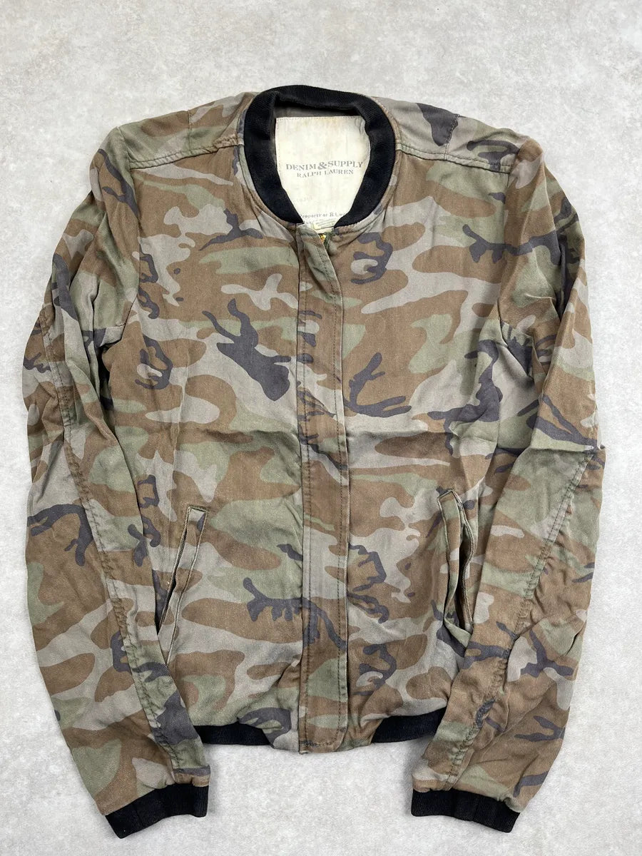 1990s Ralph Lauren Khaki Camouflage Light Jacket uYIfkcb 2