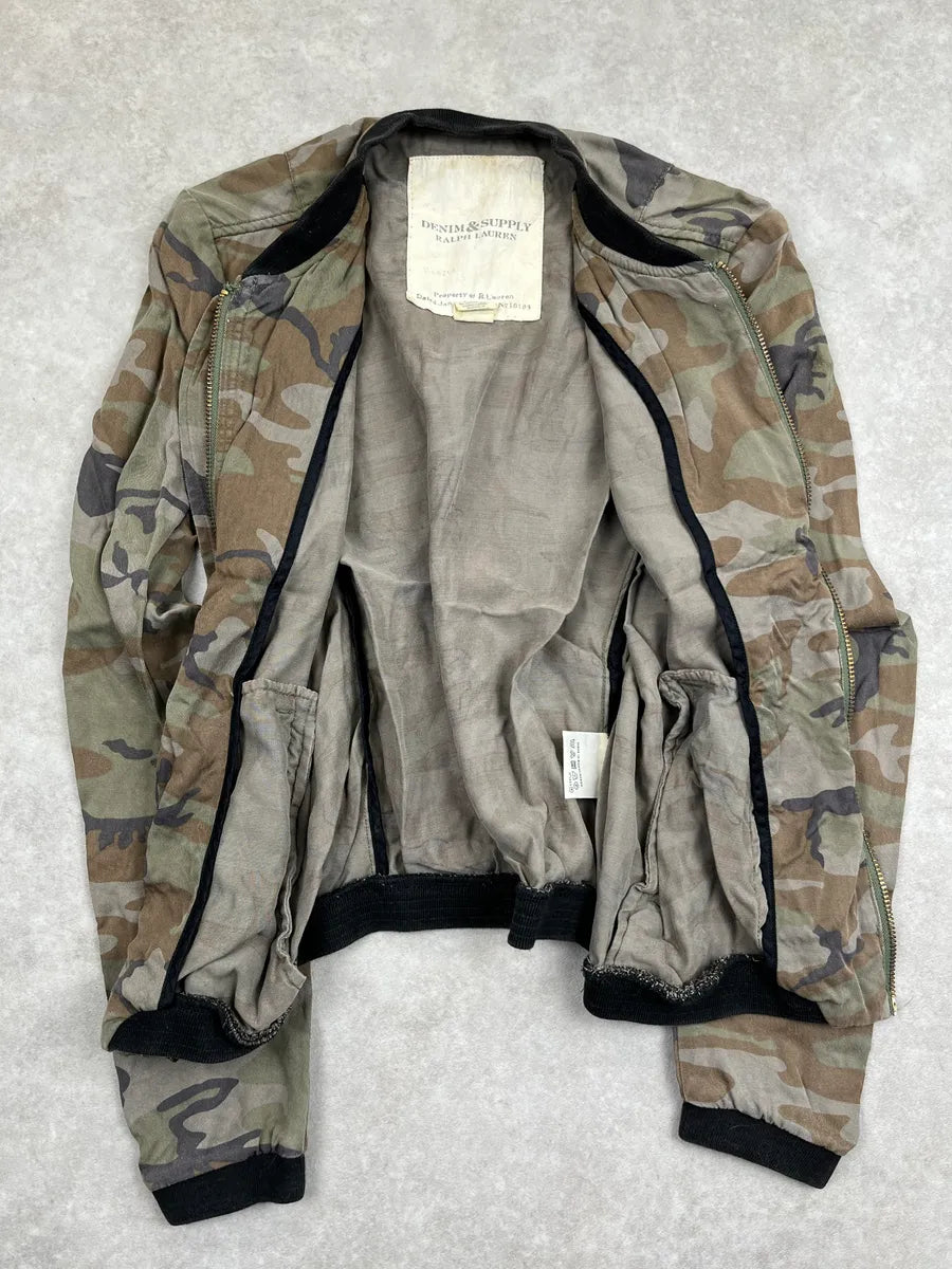 1990s Ralph Lauren Khaki Camouflage Light Jacket uYIfkcb 3