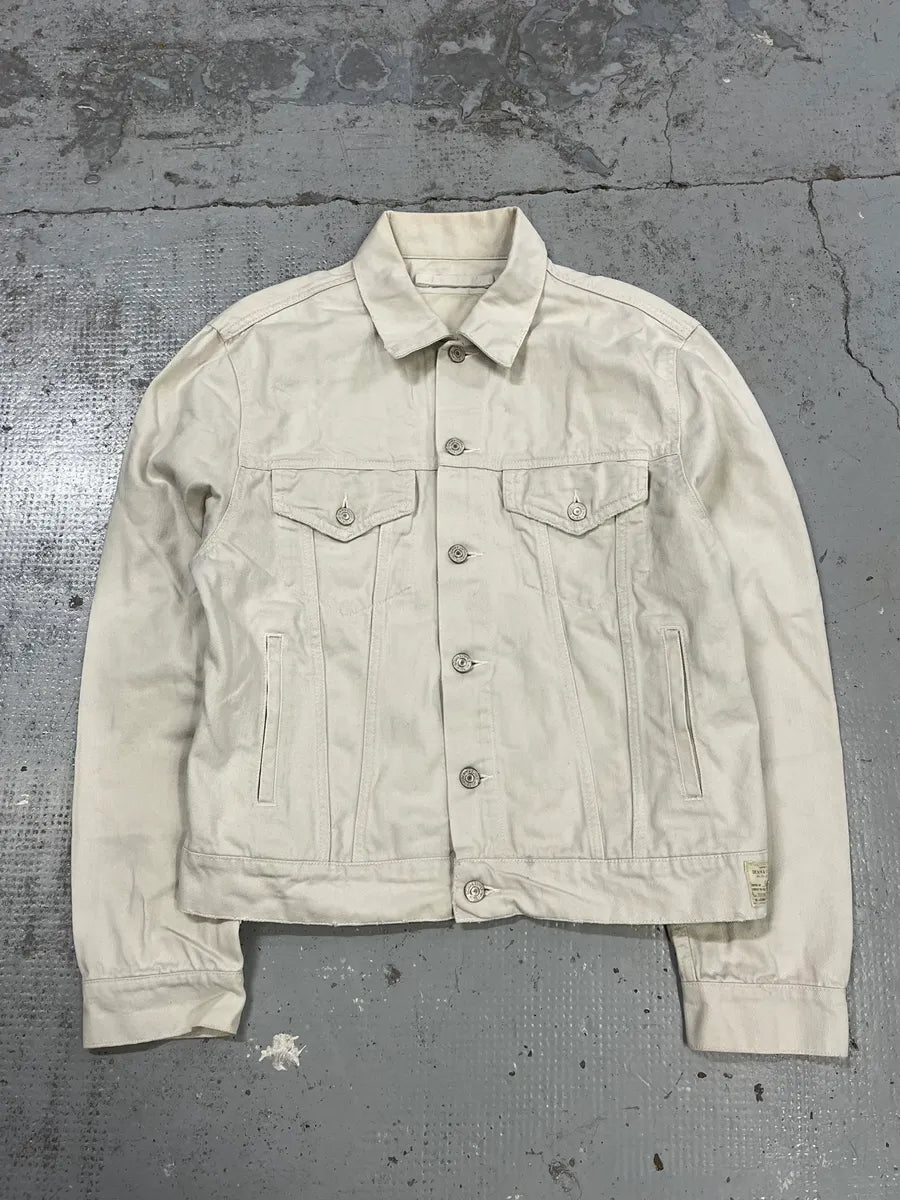 1990s Ralph Lauren Patriot Eagle Embroidered White Denim Jacket UfeBPmw 1