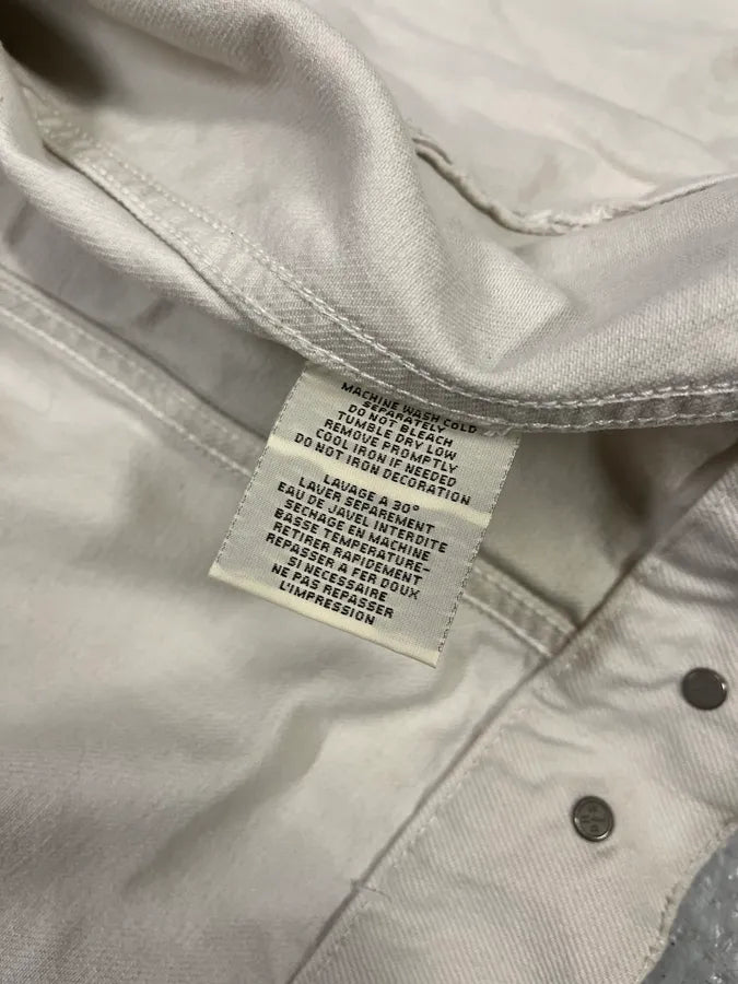 1990s Ralph Lauren Patriot Eagle Embroidered White Denim Jacket UfeBPmw 10