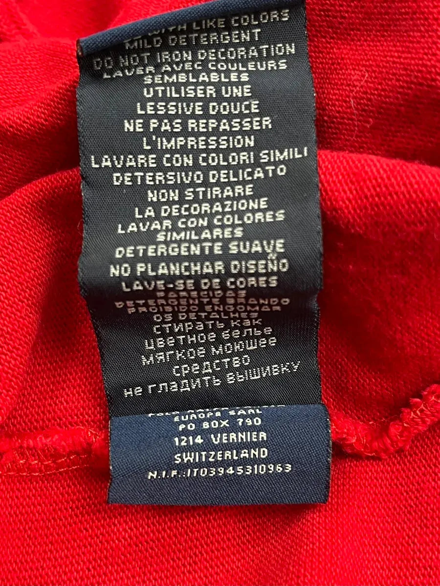 1990s Ralph Lauren Red Cotton Vintage Flag Patch Polo UocBlee 10