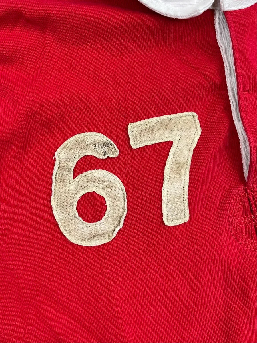 1990s Ralph Lauren Red Cotton Vintage Flag Patch Polo UocBlee 9