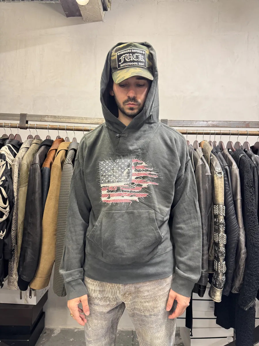 1990s Ralph Lauren USA Flag Obscure Hoodie XtyclbQ 1