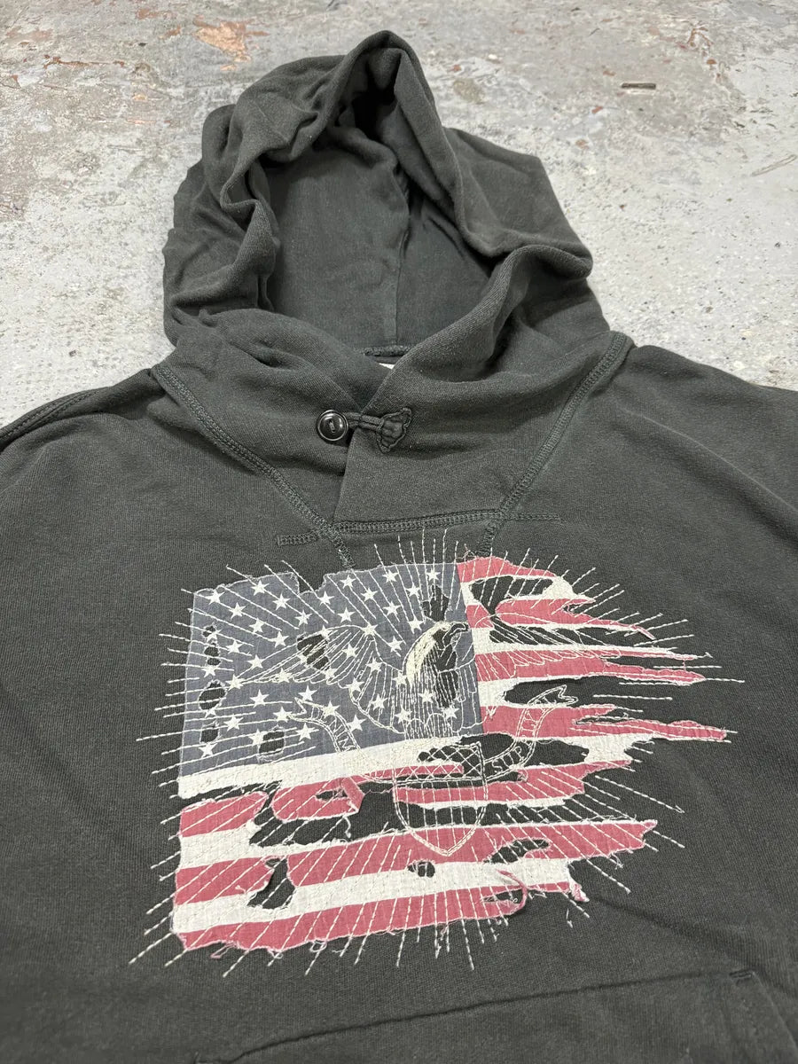 1990s Ralph Lauren USA Flag Obscure Hoodie XtyclbQ 5